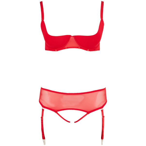 Cottelli Beha met Halve Cups Set Rood Plus Size