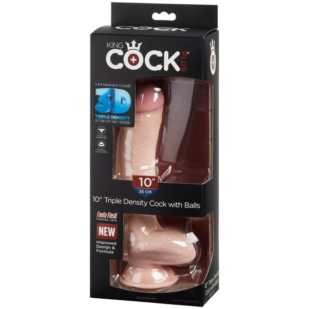 King Cock Plus Triple Density Dildo met Ballen 25 cm