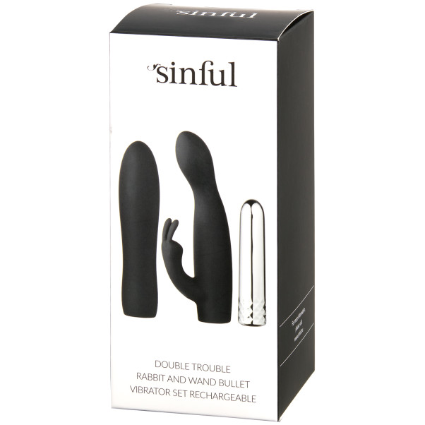 Sinful Double Trouble Oplaadbare Rabbit en Wand Bulletvibrator-set