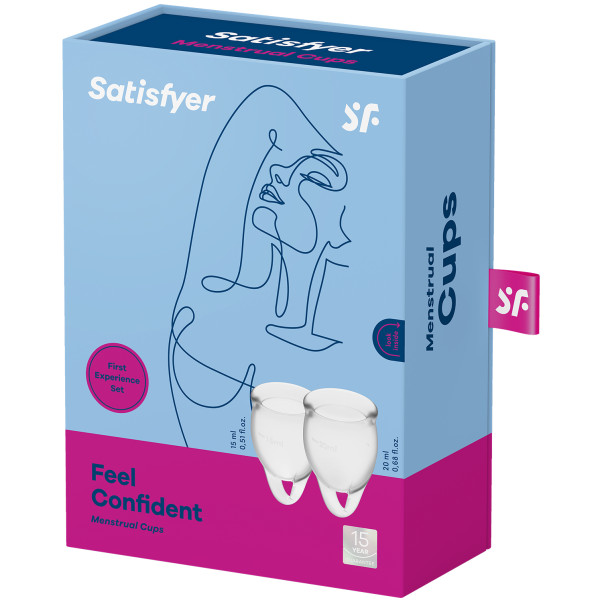 Satisfyer Feel Confident Menstruatiecup Tansparant 2-pack