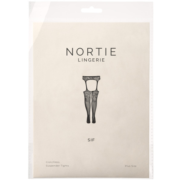 NORTIE Sif Kruisloze Kanten Panty Plus Size