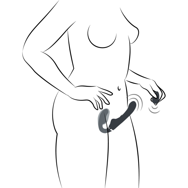 Strap U Ergo-Fit Twist Opblaasbare Vibrerende Strap-on