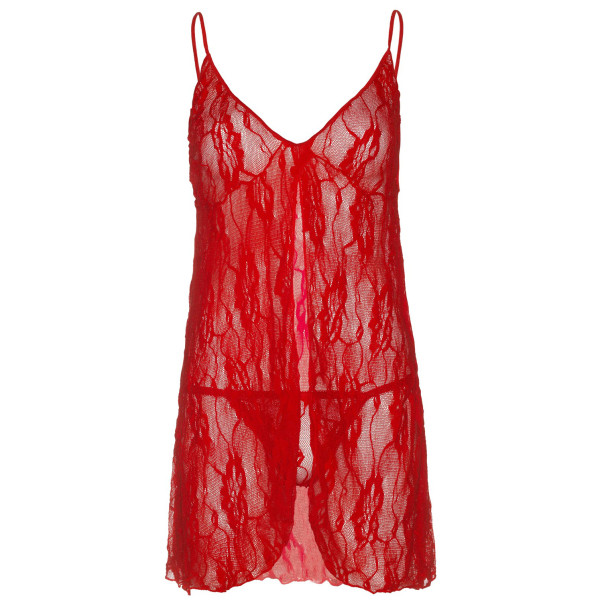 Leg Avenue Romantische Babydoll en G-string-set Rood