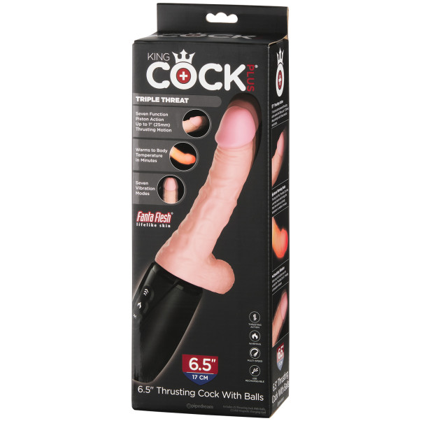 King Cock Plus Thrusting Dildo met Ballen 28 cm