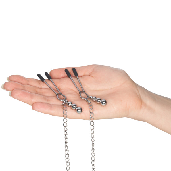 Fifty Shades Of Grey 'Play Nice' Satijnen Halsband en Tepelklemmen