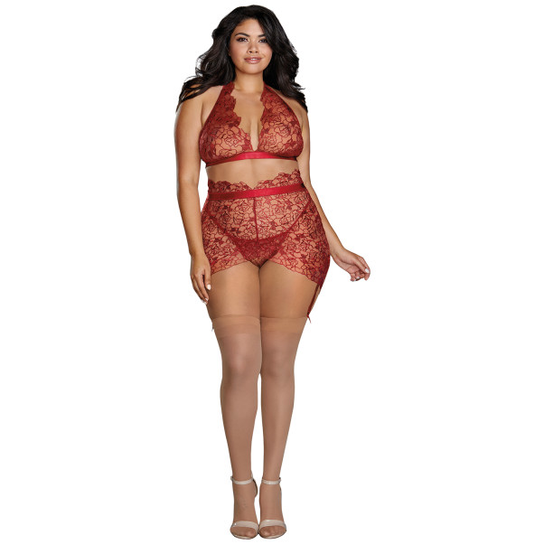 Dreamgirl Plus Size Delicate Bloemen Beha-set