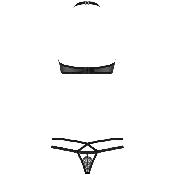 Obsessive Zwarte Beha met Halternek Set
