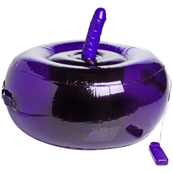 Frisky Sit-and-Ride Opblaasbare Stoel met Vibrerende Dildo