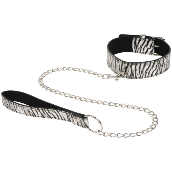 baseks Zebra Halsband met Ketting