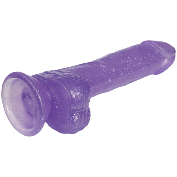 baseks Glitter Purple Balls Dildo met Zuignap 21,5 cm