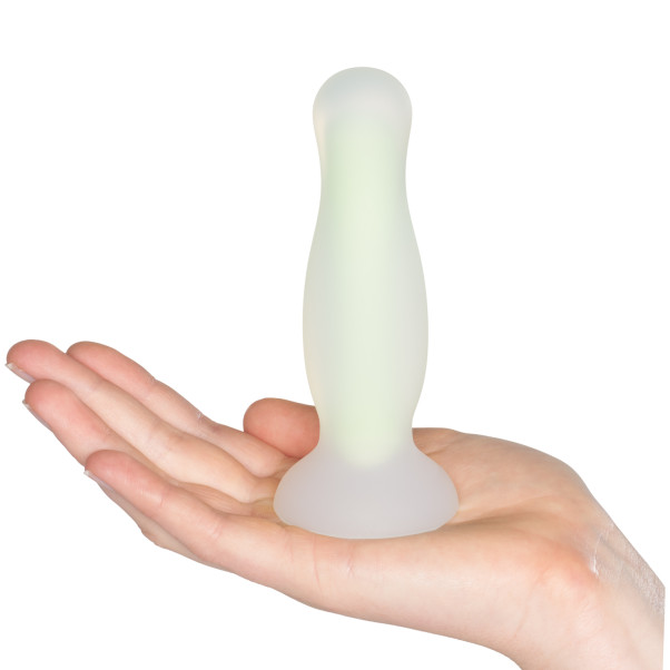 baseks Glow in the Dark Yellow Anale Dildo Medium