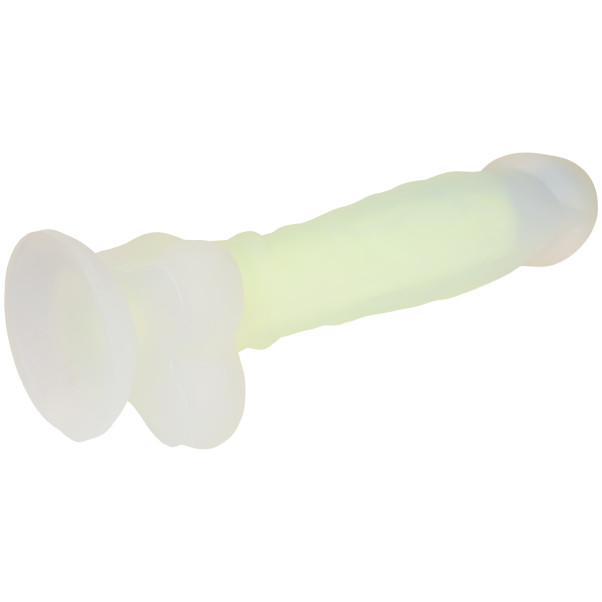 baseks Glow in the Dark Yellow Dildo met Zuignap 21,5 cm