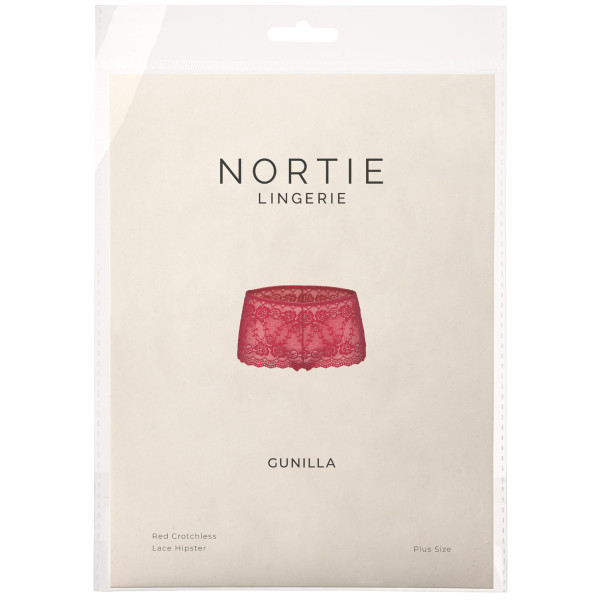 NORTIE Gunilla Red Kanten Kruisloze Hipster Plus Size
