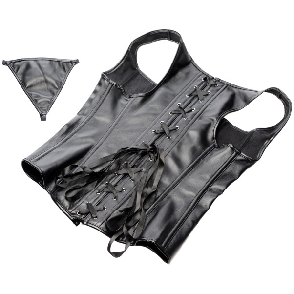 Strict Lace-up Korset en String