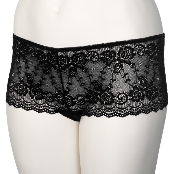 NORTIE Gunilla Black Kanten Kruisloze Hipster Plus Size