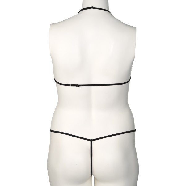 NORTIE Friia Black Triangel BH en Kruisloze  G-string Set Plus Size