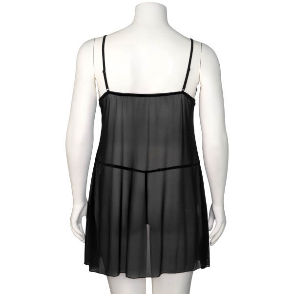 NORTIE Gro Black Kanten Babydoll Set Plus Size