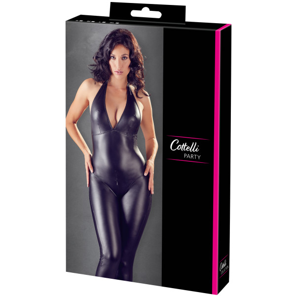 Cottelli Wetlook Mouwloze Jumpsuit