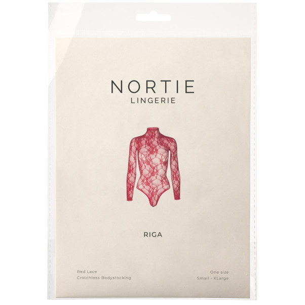 NORTIE Riga Red Kanten Kruisloze Bodystocking