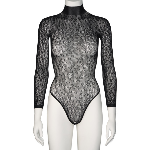 NORTIE Oda Black Leopard Kruisloze Bodystocking