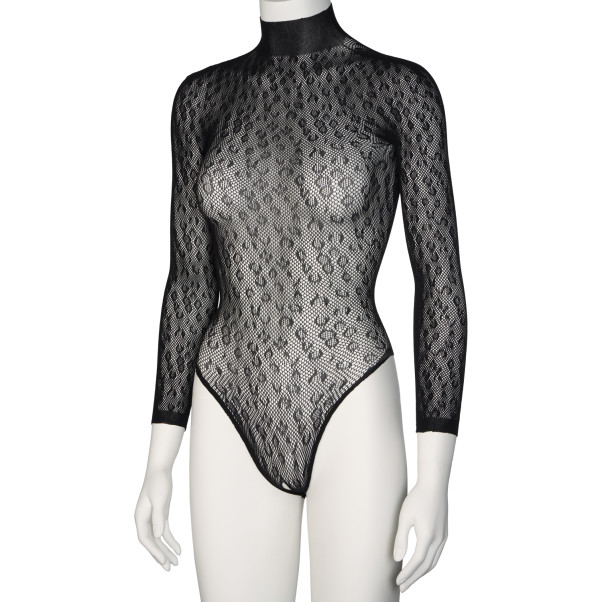 NORTIE Oda Black Leopard Kruisloze Bodystocking