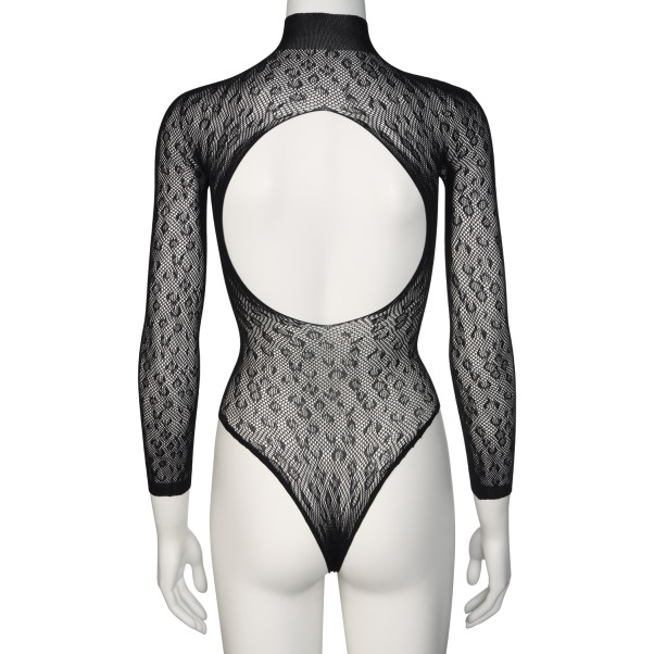 NORTIE Oda Black Leopard Kruisloze Bodystocking