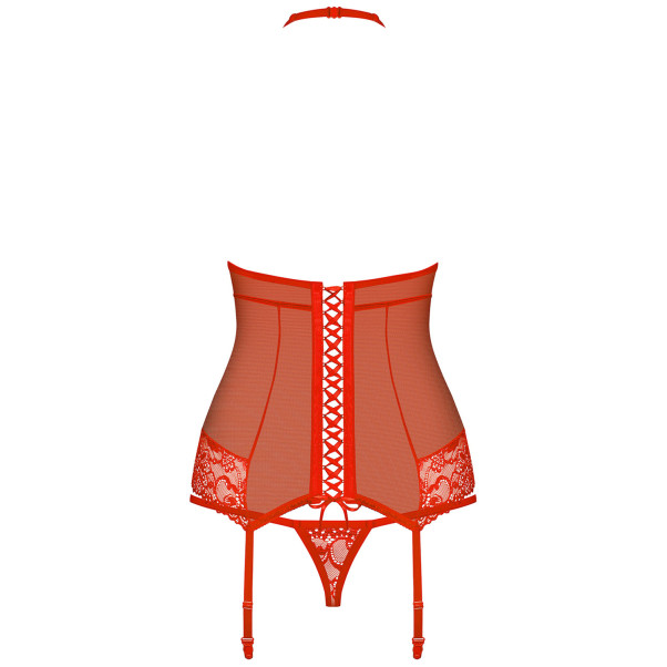 Obsessive Rode Corsage-set