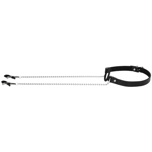 Ouch! O-ring Gag met Tepelklemmen