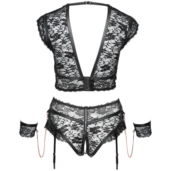 Cottelli Bondage Kruisloze Set met Handboeien Plus Size