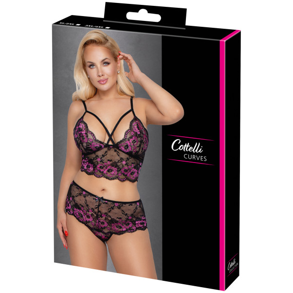 Cottelli Curve Paars Kanten Bh Set Plus Size