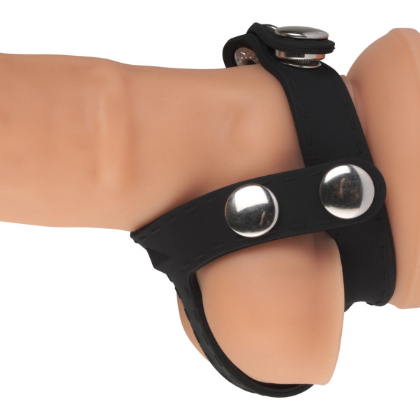 Blue Line C&B Gear Siliconen Penisring in T-stijl met Balverdeler