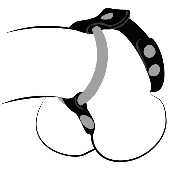 Blue Line C&B Gear Metalen Penisring met Verstelbare Snap-band voor de Ballen