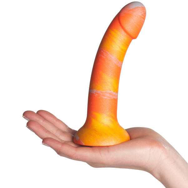baseks Orange Sunset Siliconen Dildo met Zuignap 18 cm