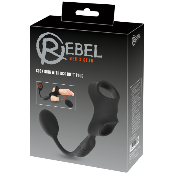 Rebel Men's Gear Penisring met Buttplug met Afstandsbediening