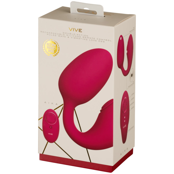 Vive Aika Double-action Pulse-Wave & Vibrating Love Egg met Afstandsbediening