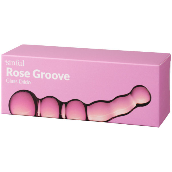 Sinful Rose Groove Glazen Dildo 17,5 cm
