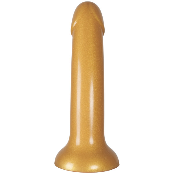 baseks Sparkling Gold Siliconen Dildo met Zuignap 18 cm