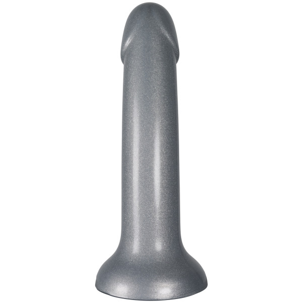 baseks Sparkling Silver Siliconen Dildo met Zuignap 18 cm