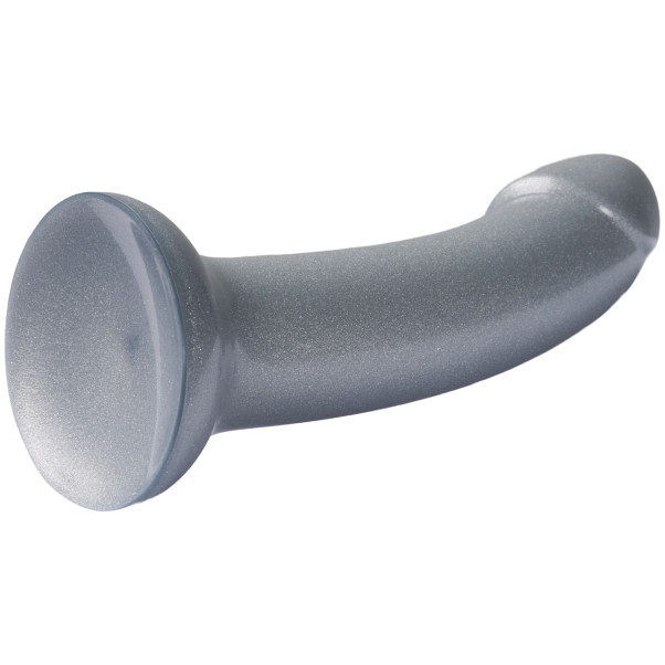 baseks Sparkling Silver Siliconen Dildo met Zuignap 18 cm