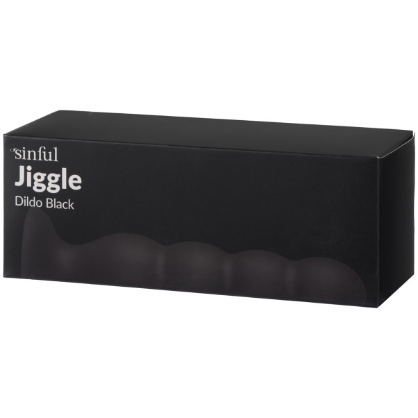 Sinful Jiggle Black Dildo met Zuignap 16,5 cm