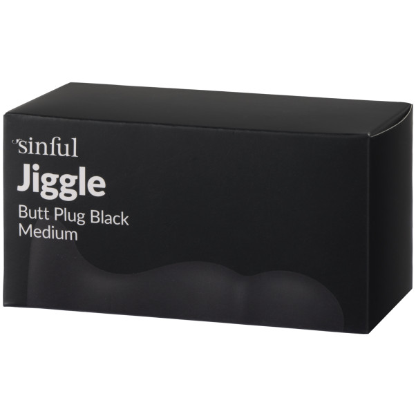 Sinful Jiggle Black Buttplug Small