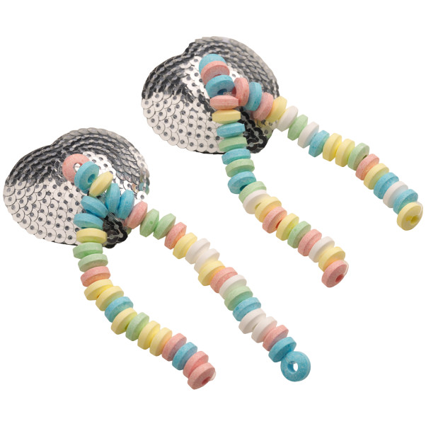 Candy Pailletten Tepelstickers met Eetbare Kwastjes