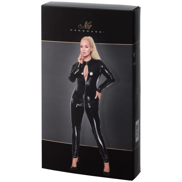 Noir Handmade Catsuit met Rits Plus Size