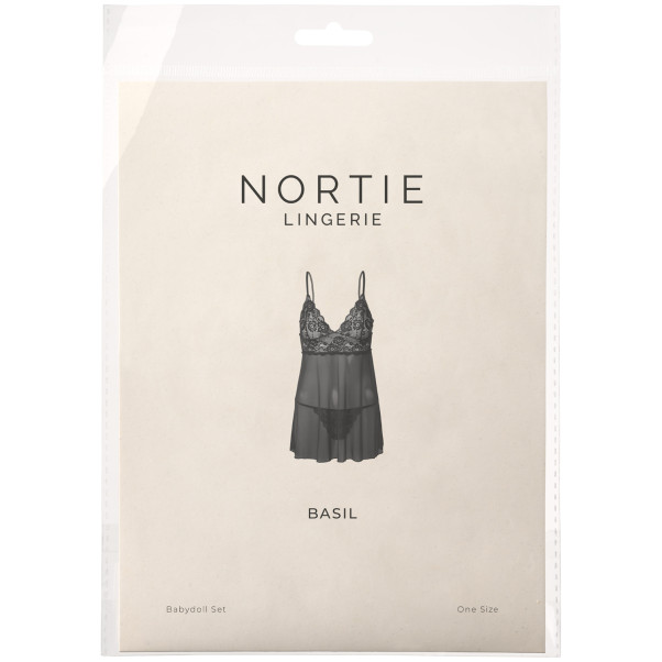 NORTIE Basil Black Babydoll Set