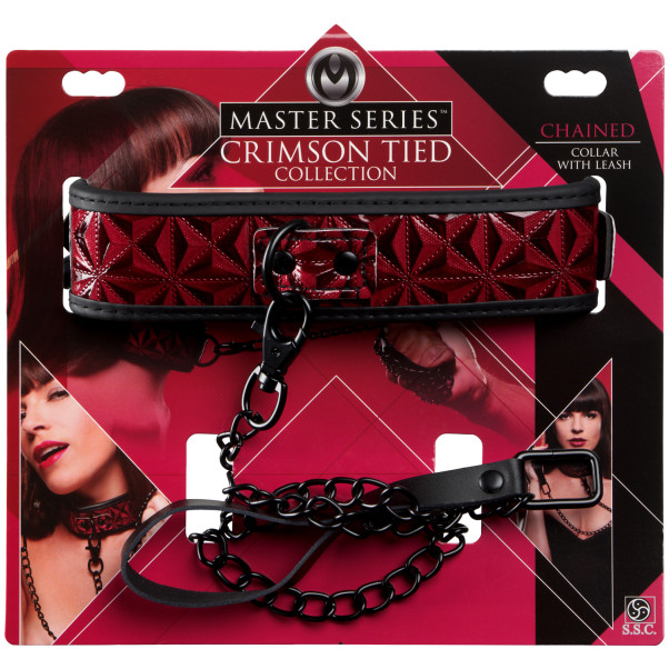 Master Series Crimson Tied Halsband met Riem