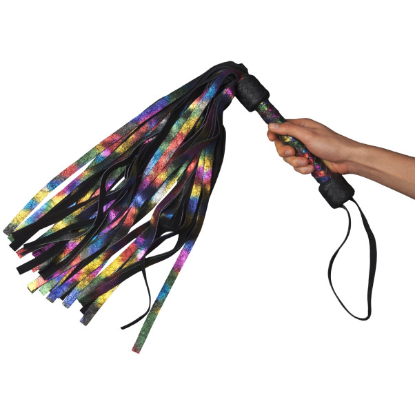 Strict Rainbow Leren Flogger 90,5 cm