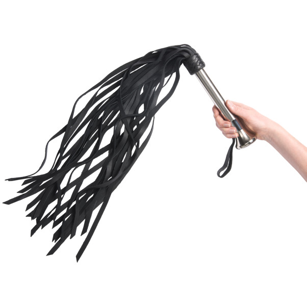 Zado Broad Leren Flogger met Stalen Handvat 55 cm