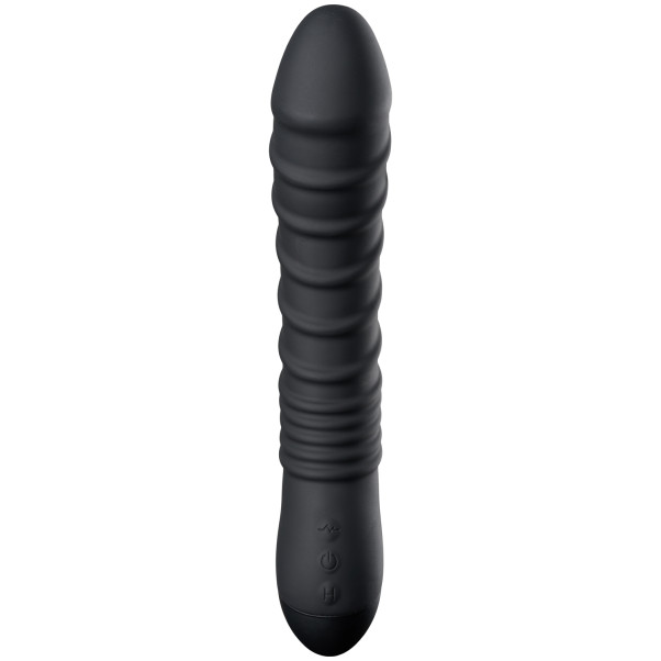 obaie Deluxe Oplaadbare Geribbelde Dildo Vibrator