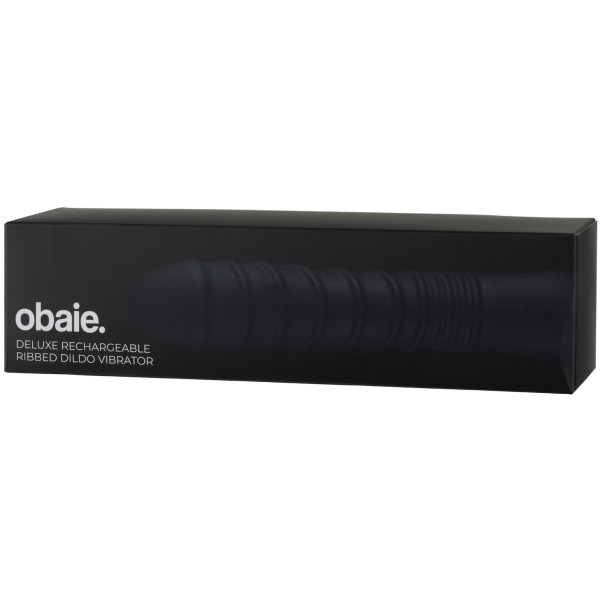obaie Deluxe Oplaadbare Geribbelde Dildo Vibrator