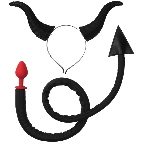Tailz Duivelsstaart Buttplug en Hoorns Set
